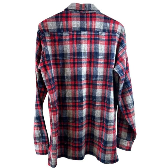 Vintage Christopher Hart Red Blue Plaid Wool Blend Men's LT Large Tall Korea - Picture 5 of 5